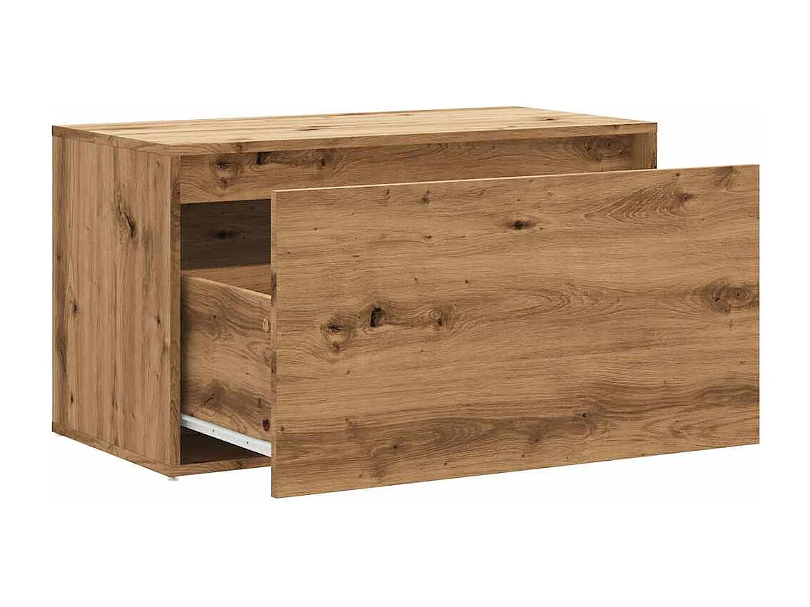 Banc d'entrée 80x40x45 cm chêne artisanal bois d'ingénierie