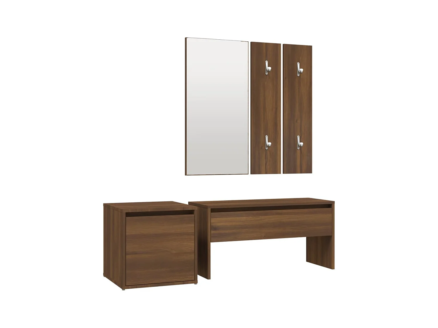 Ensemble de meubles de couloir Chêne marron Bois d'ingénierie