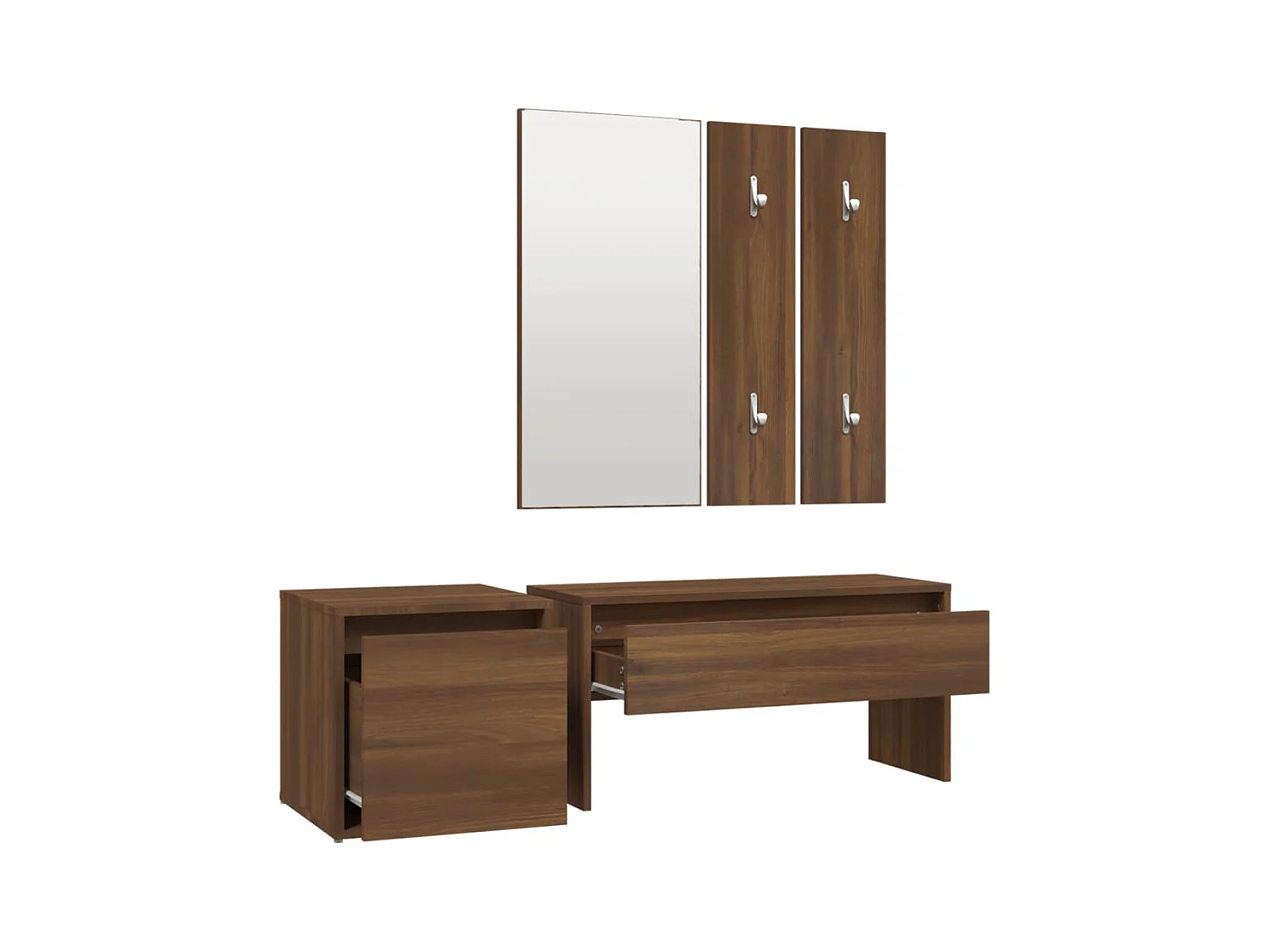 Ensemble de meubles de couloir Chêne marron Bois d'ingénierie