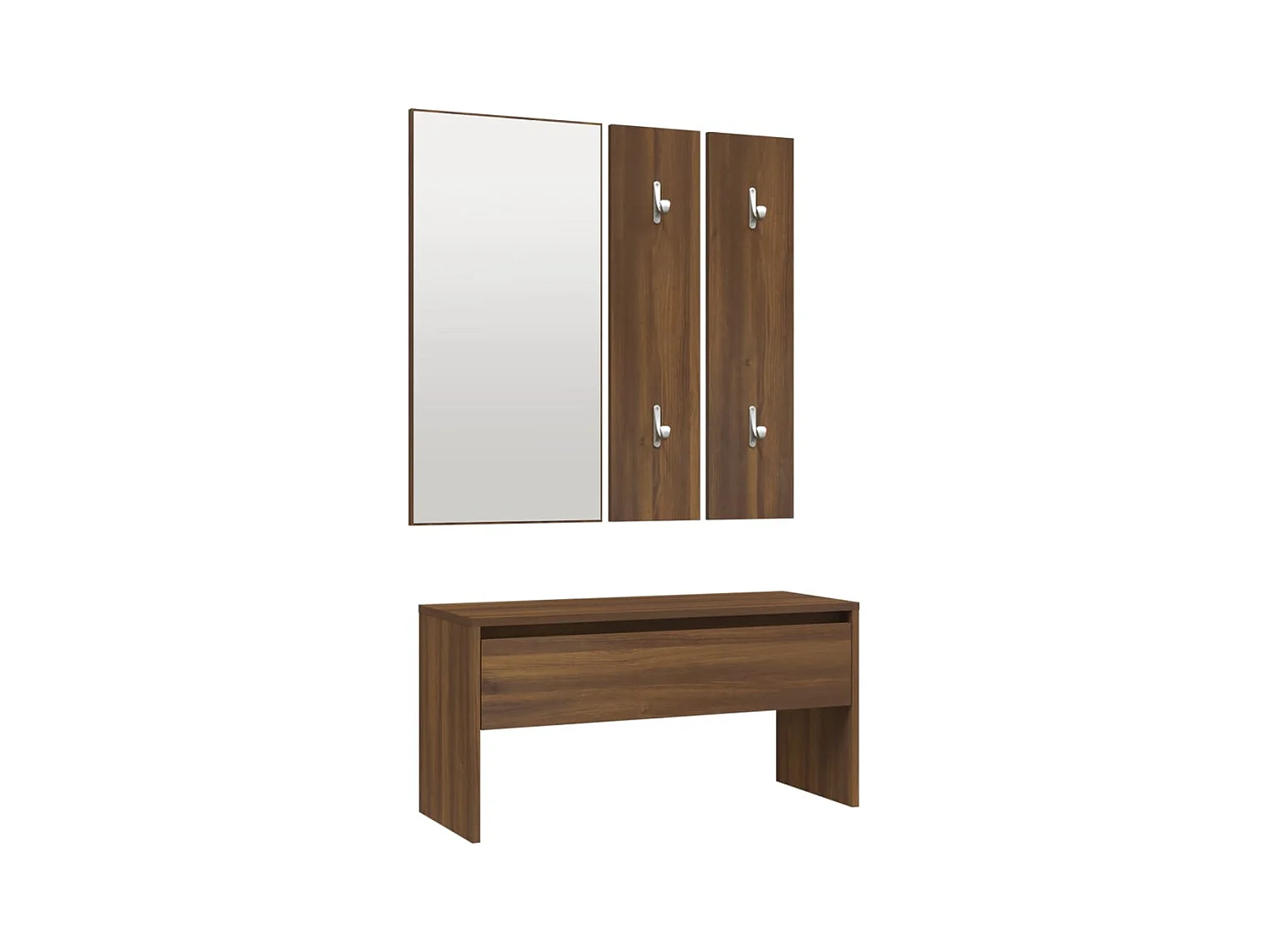 Ensemble de meubles de couloir Chêne marron Bois d'ingénierie