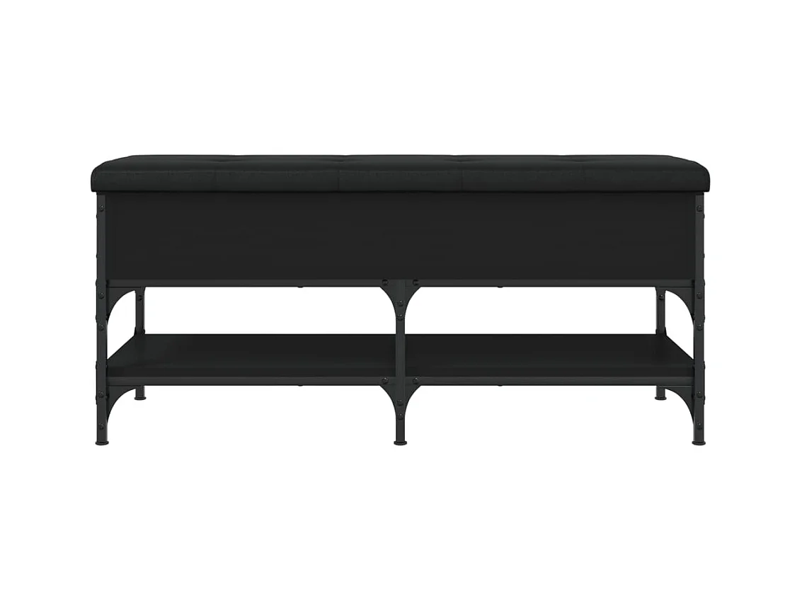 Panca portascarpe nera 102x42x45 cm in legno ingegnerizzato