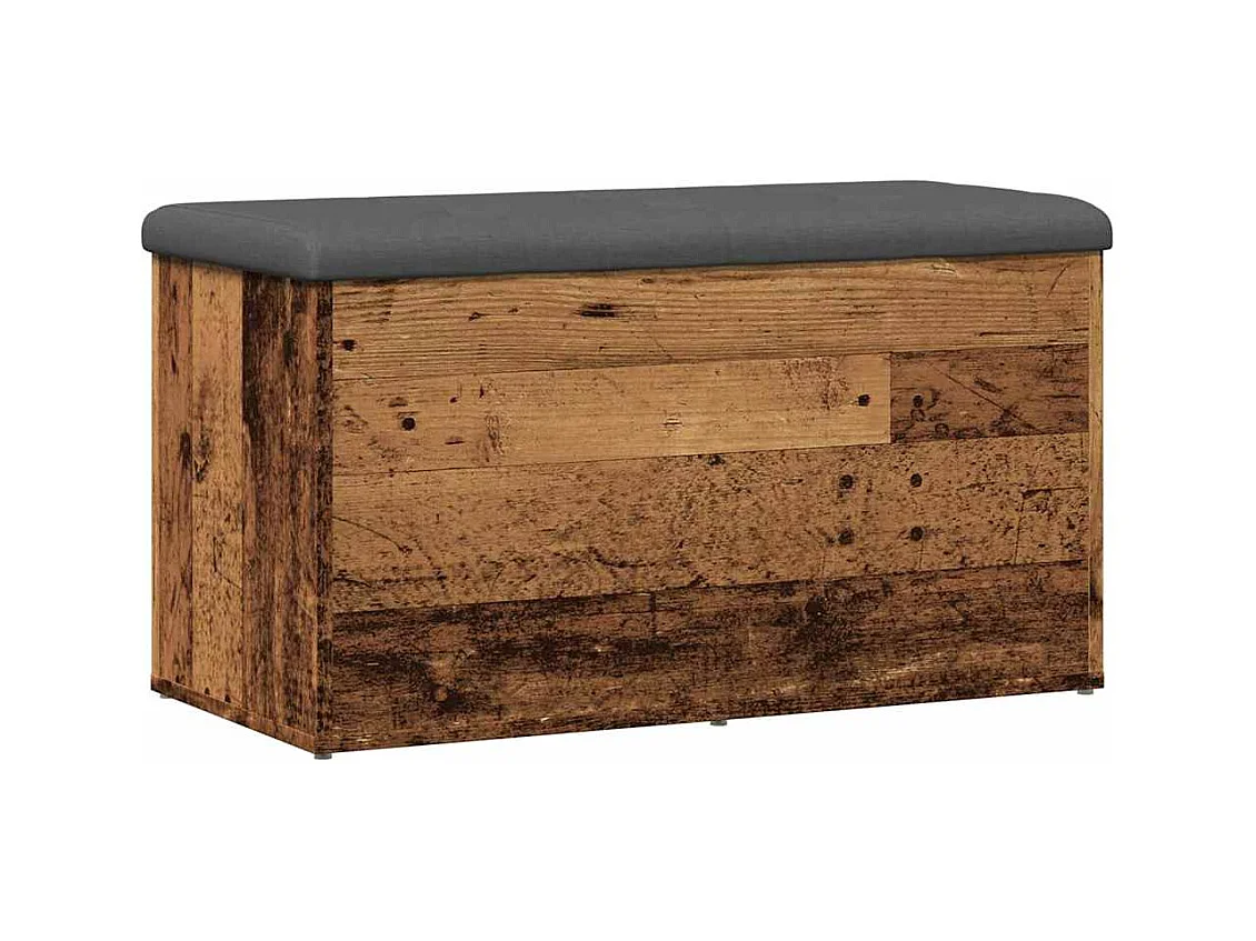 Banc de rangement vieux bois 82x42x45 cm bois d'ingénierie