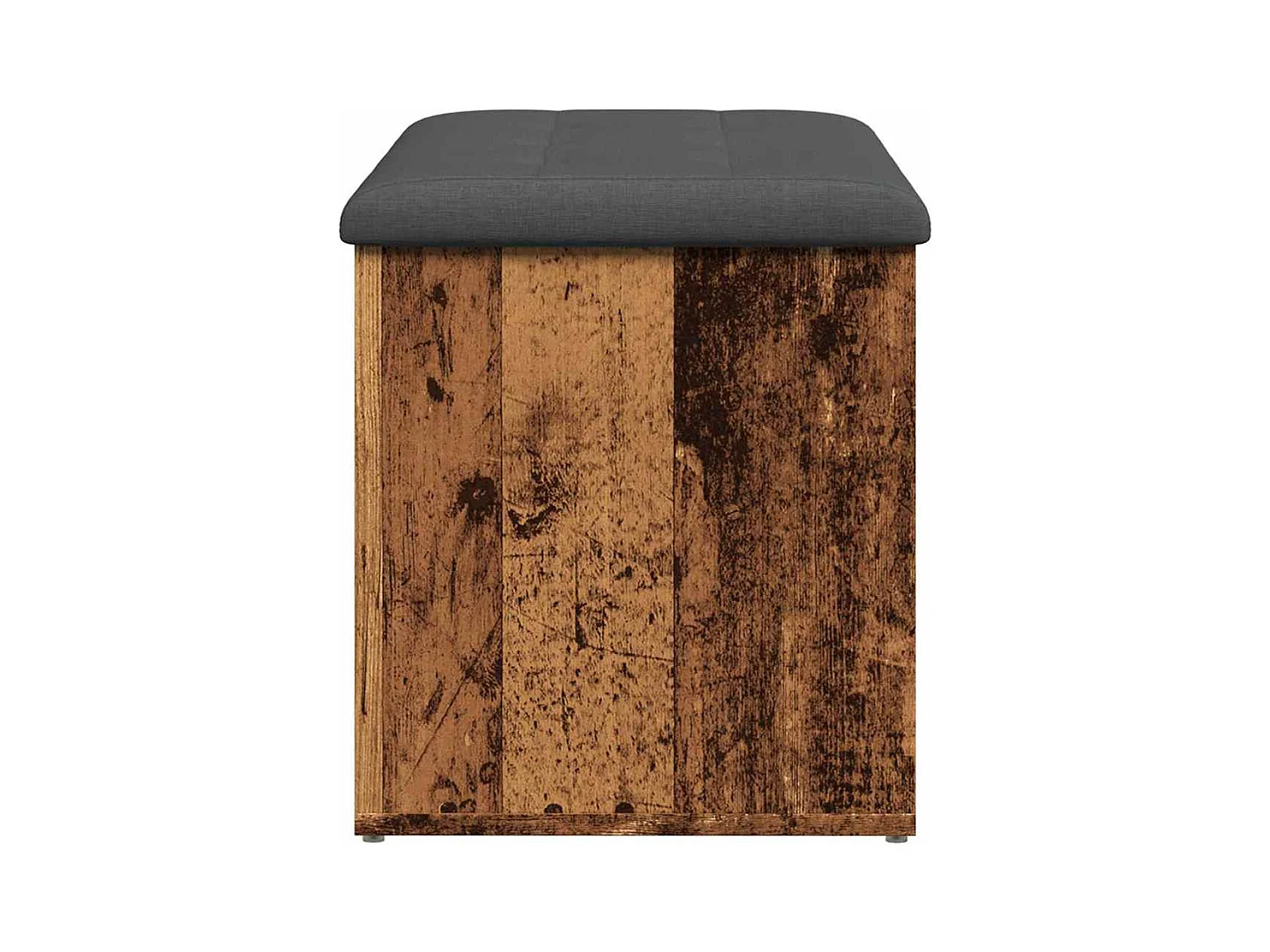 Banc de rangement vieux bois 82x42x45 cm bois d'ingénierie