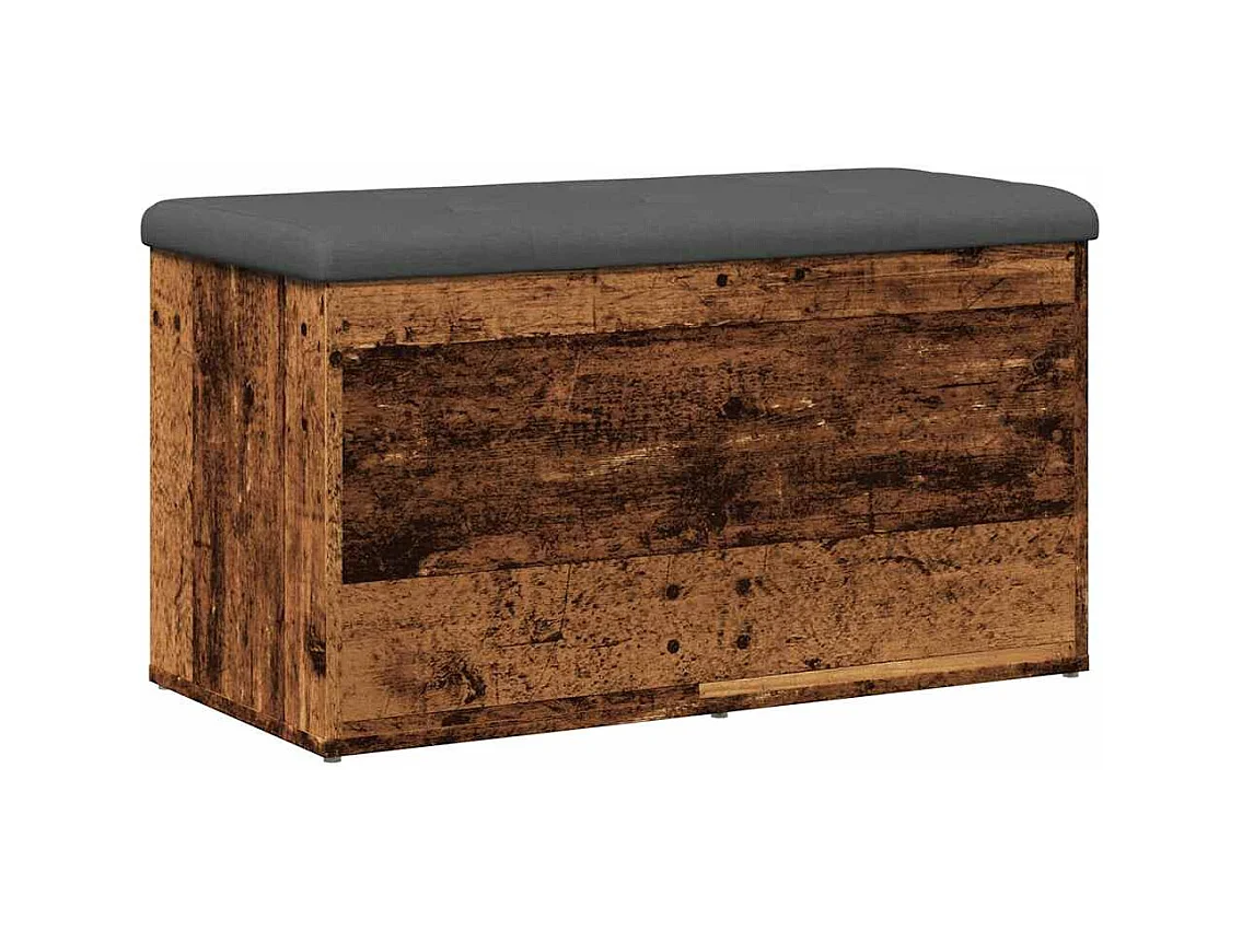 Banc de rangement vieux bois 82x42x45 cm bois d'ingénierie