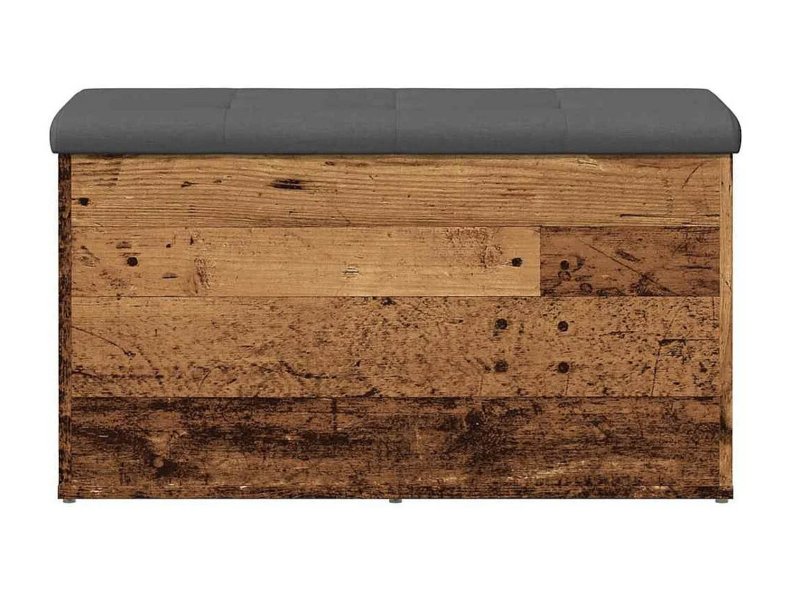 Banc de rangement vieux bois 82x42x45 cm bois d'ingénierie