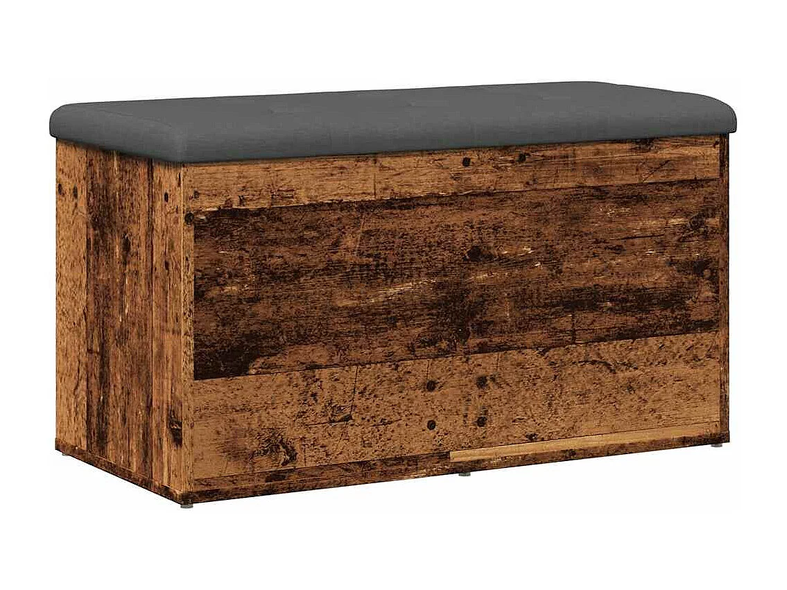 Banc de rangement vieux bois 82x42x45 cm bois d'ingénierie
