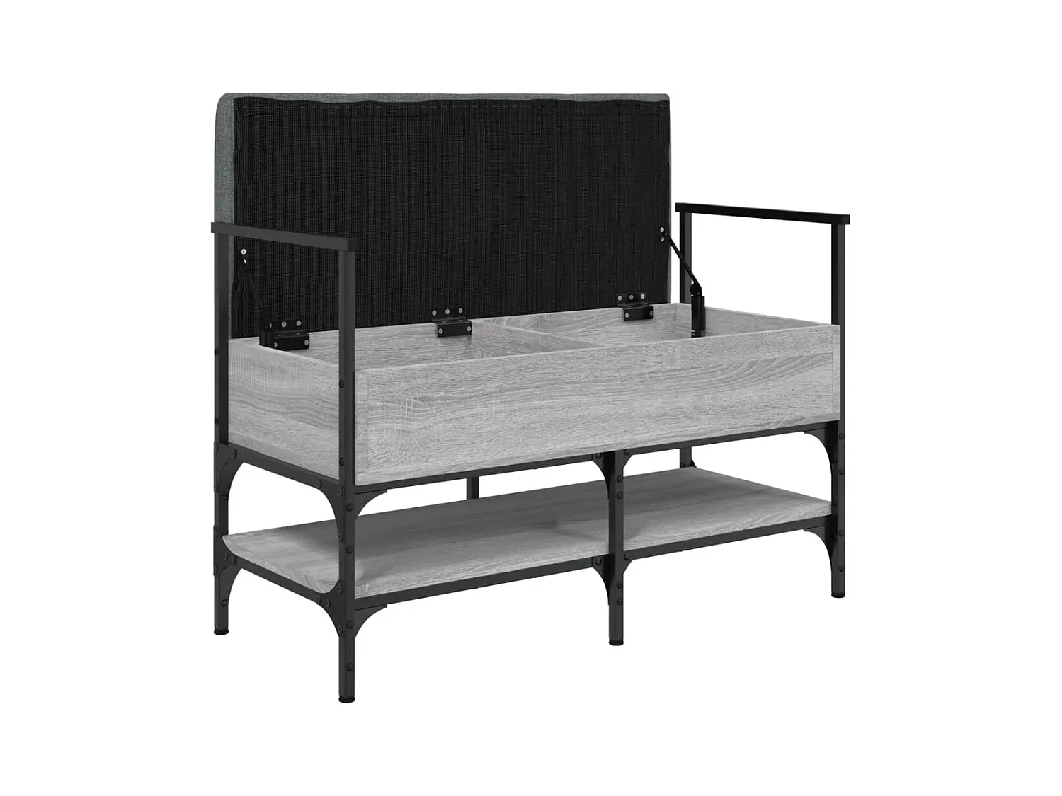 Sonoma Grijze Schoenenbank 85,5x42x57,5 cm Bewerkt Hout