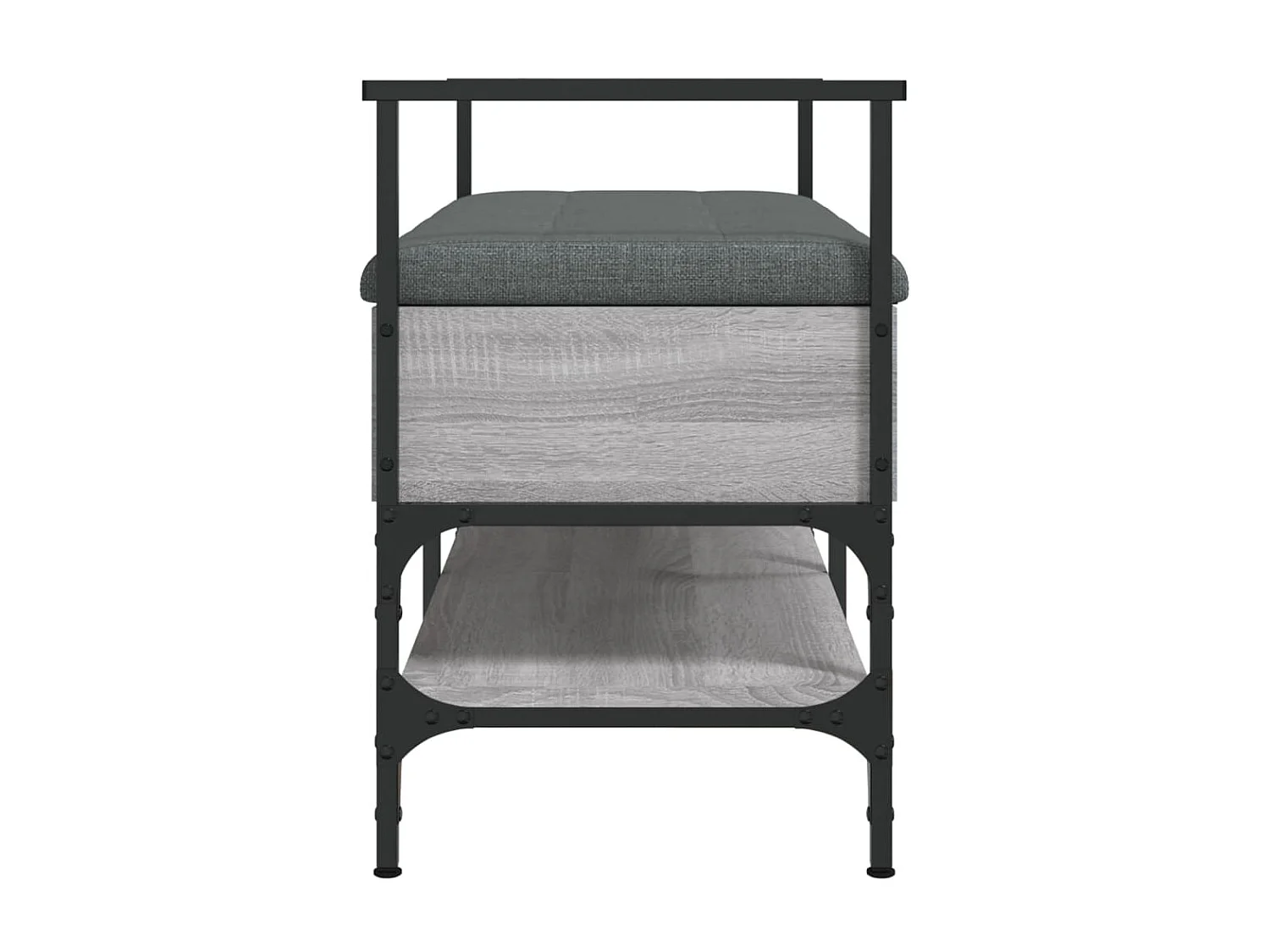 Panca portascarpe Sonoma Grey 85,5x42x57,5 cm in legno ingegnerizzato
