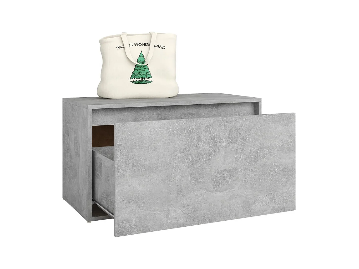 Panca d'ingresso 80x40x45 cm Grigio cemento Legno ingegnerizzato