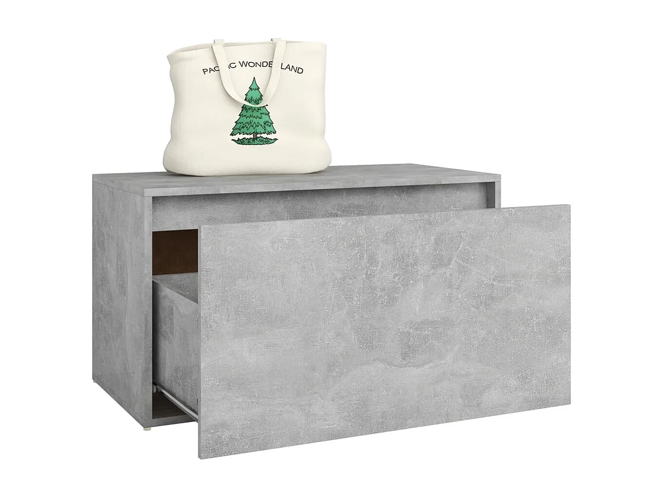 Panca d'ingresso 80x40x45 cm Grigio cemento Legno ingegnerizzato