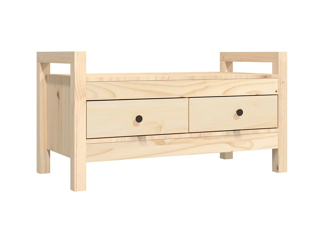 Banco de entrada 80x40x43 cm Madera maciza de pino
