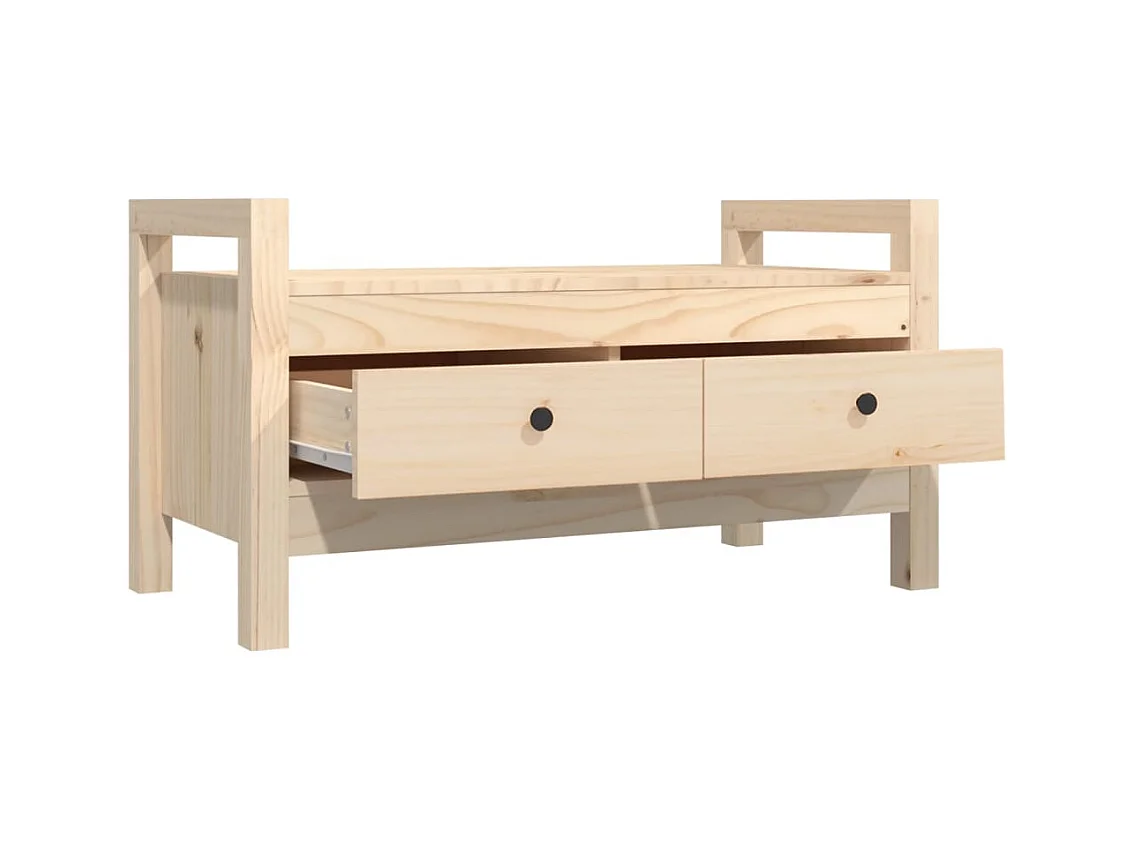 Banco de entrada 80x40x43 cm Madera maciza de pino