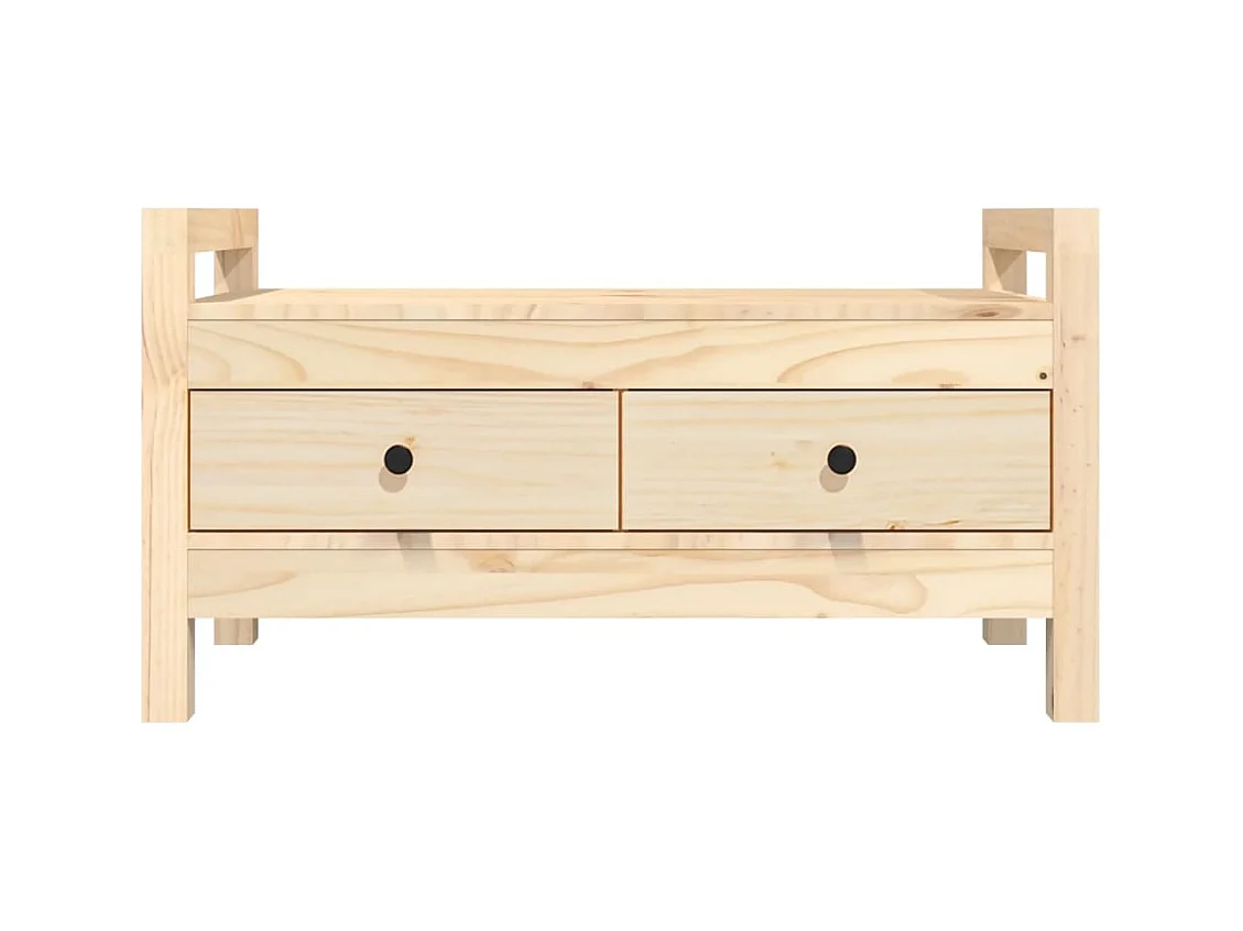 Banco de entrada 80x40x43 cm Madera maciza de pino
