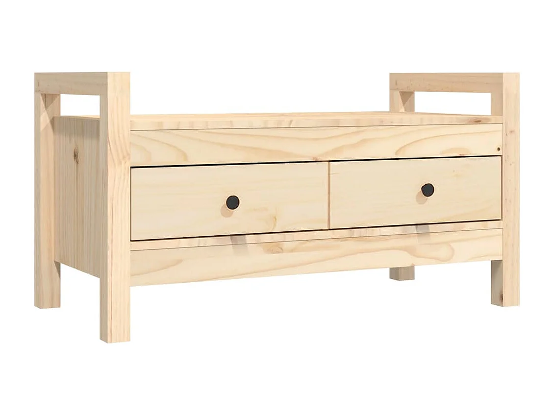 Banco de entrada 80x40x43 cm Madera maciza de pino