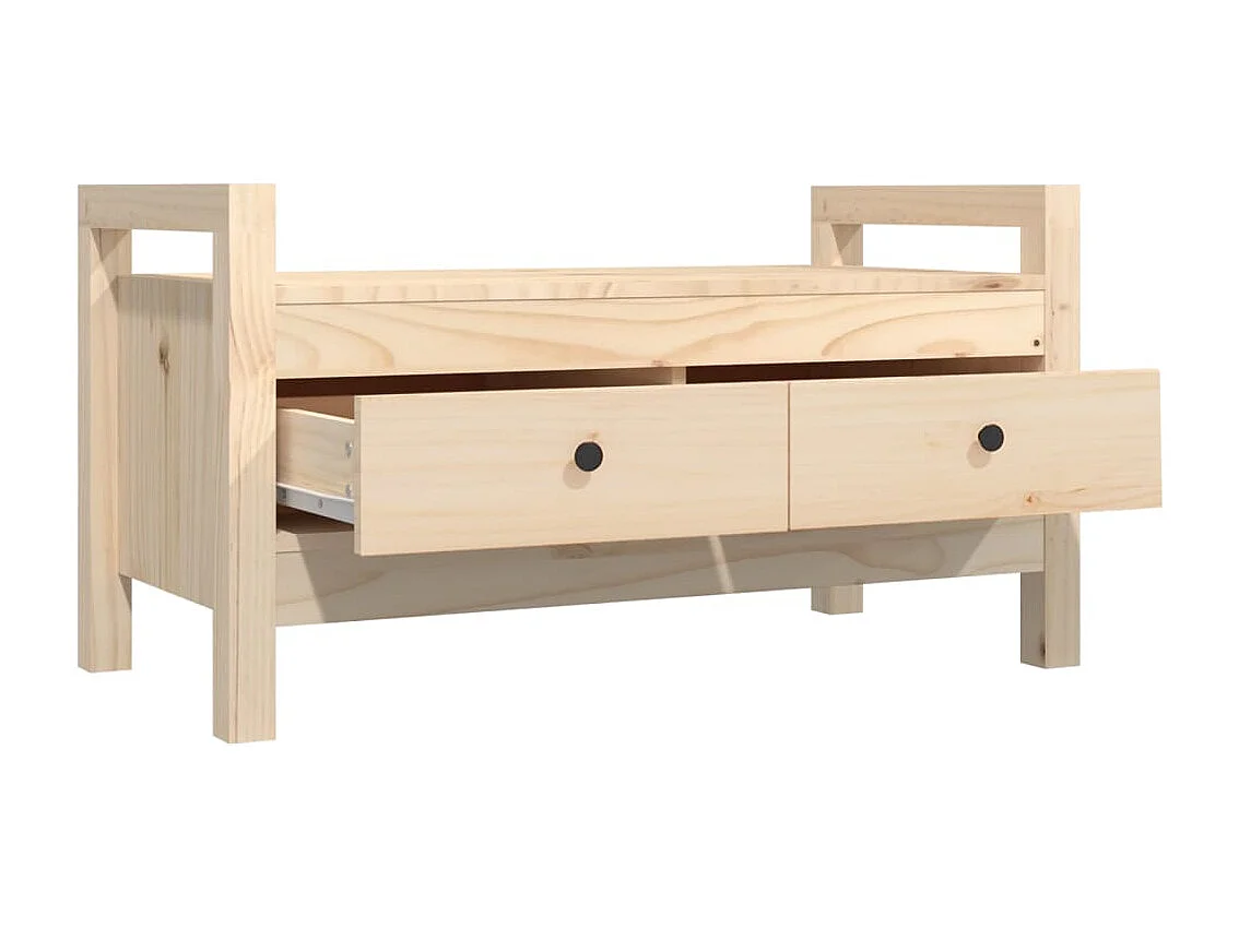 Banco de entrada 80x40x43 cm Madera maciza de pino