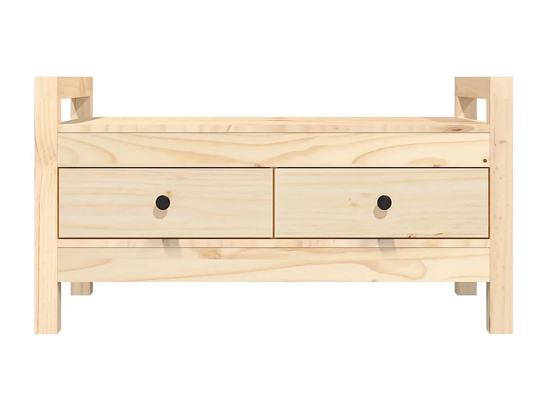 Banco de entrada 80x40x43 cm Madera maciza de pino