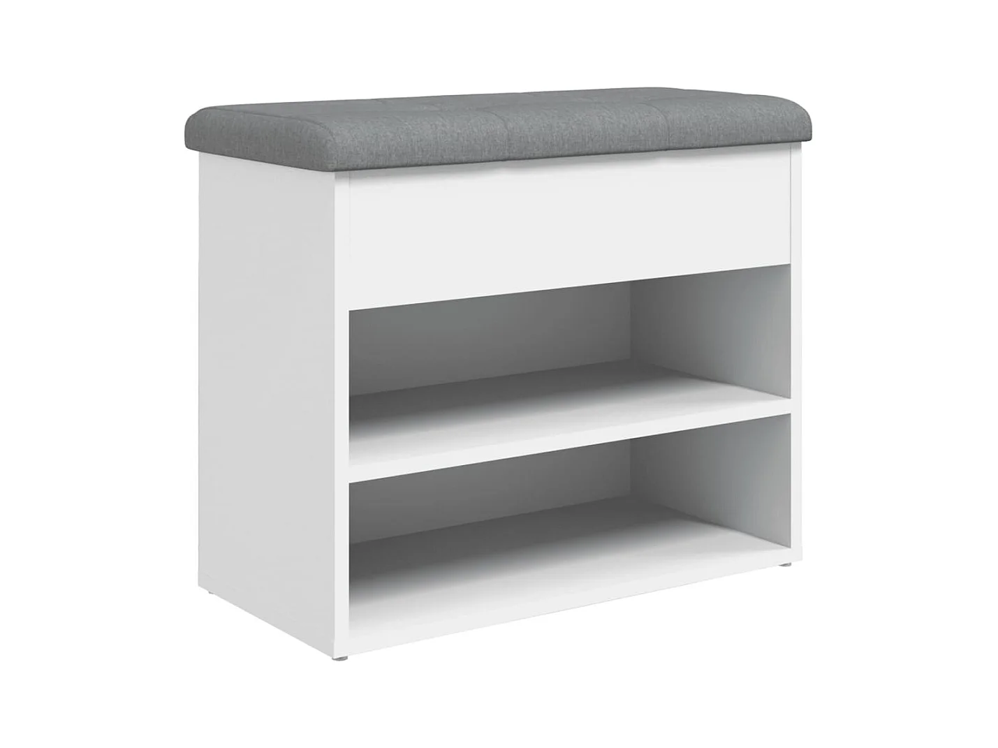 Banc à chaussures blanc 62x32x50 cm bois d'ingénierie