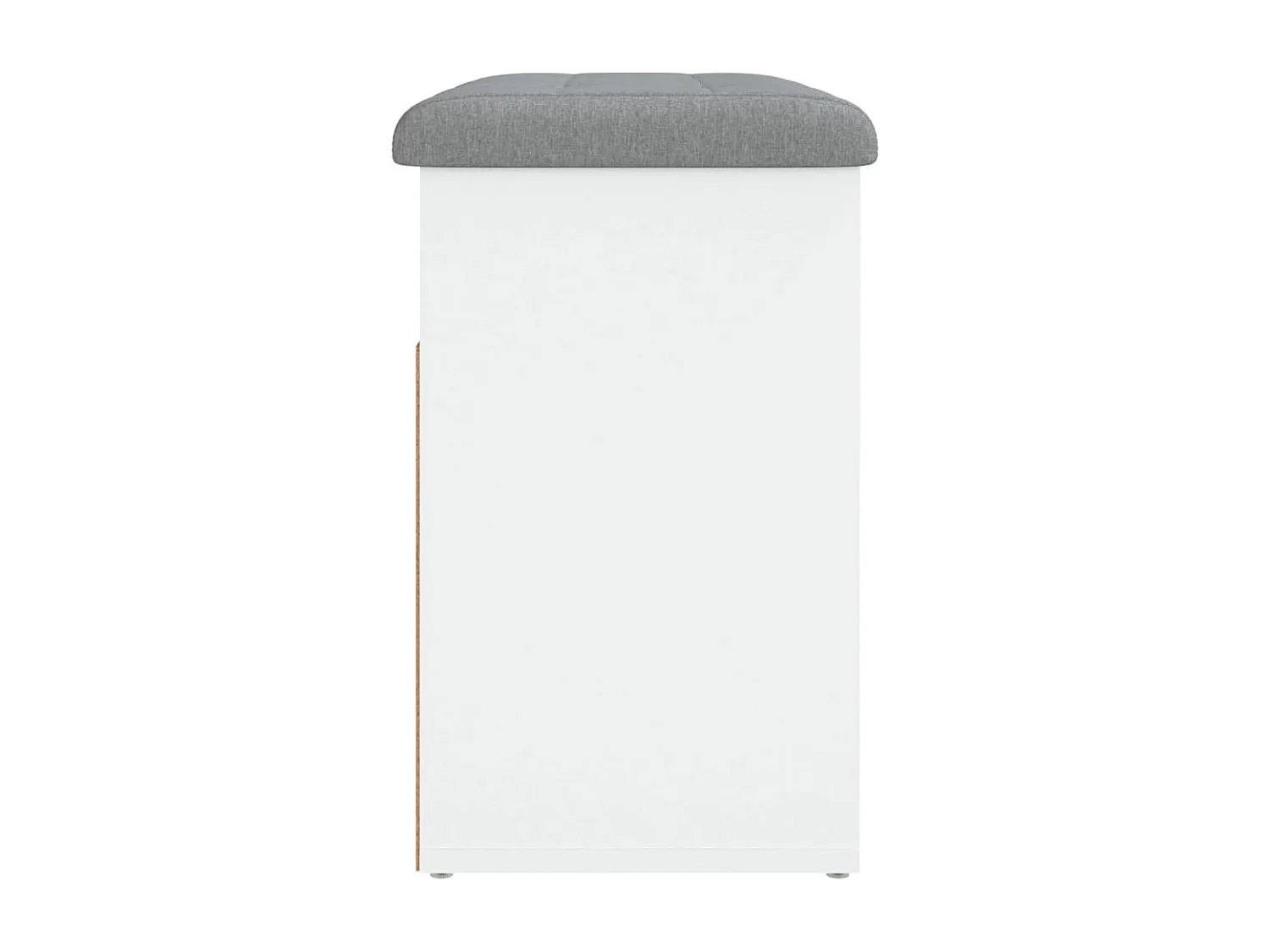 Panca portascarpe bianca 62x32x50 cm in legno ingegnerizzato