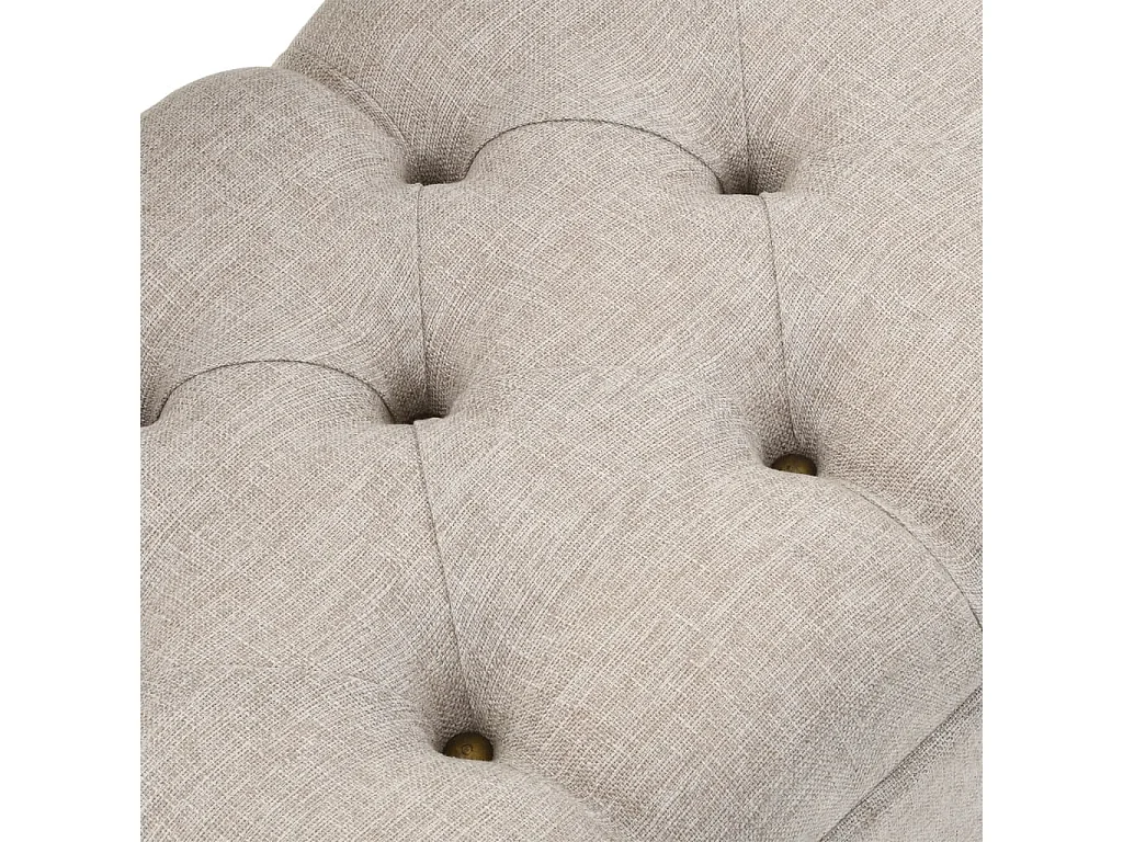 Banc de rangement avec dossier 110 cm Crème Tissu