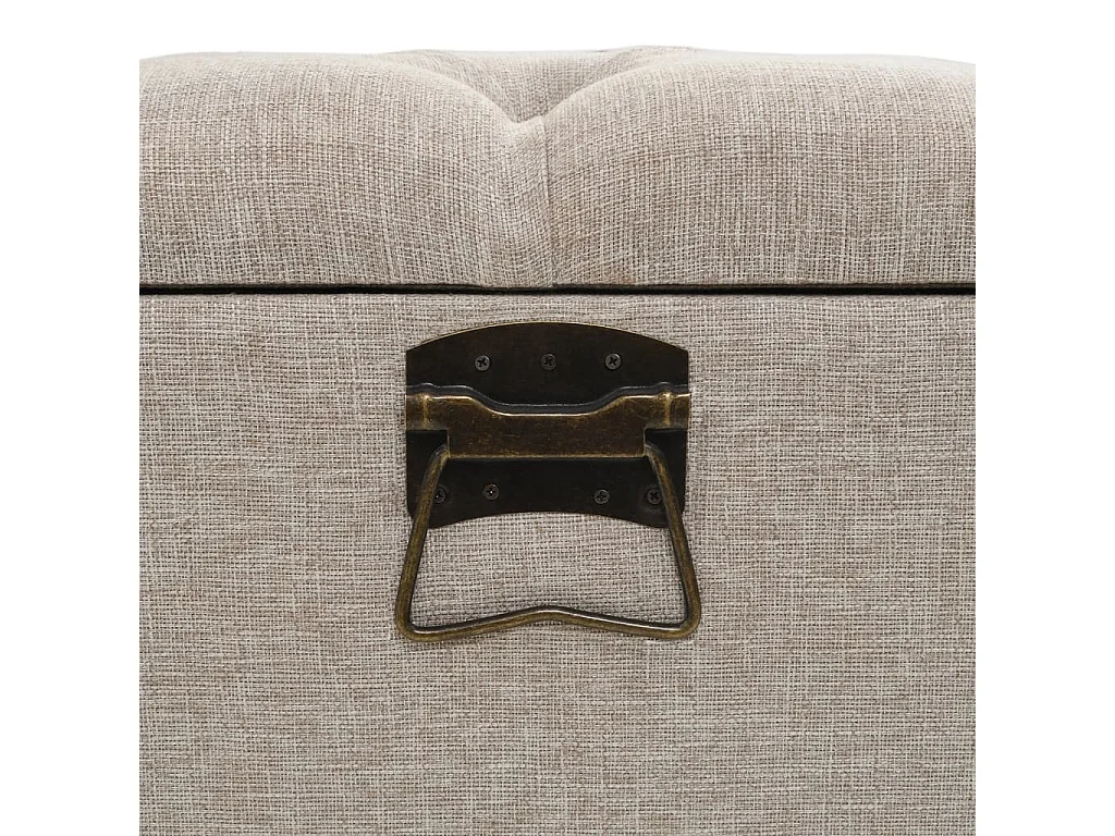 Banco con almacenaje y respaldo 110 cm Tejido Crema