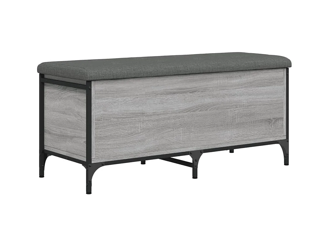 Sonoma graue Aufbewahrungsbank 102x42x45 cm Holzwerkstoff