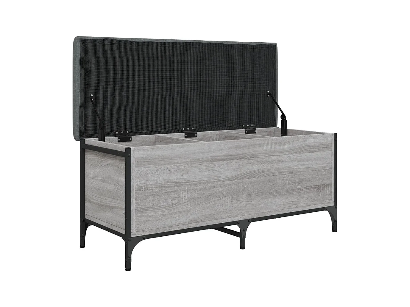 Sonoma graue Aufbewahrungsbank 102x42x45 cm Holzwerkstoff