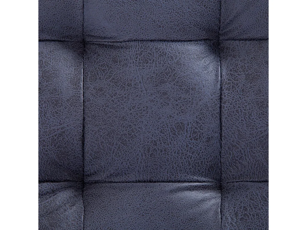 Pouf portaoggetti 87,5 cm Grigio Ecopelle scamosciata