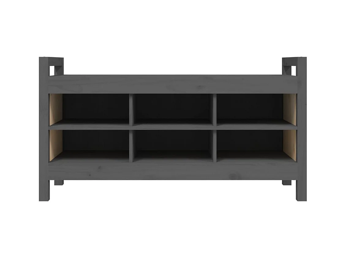 Entreebank Grijs 110x40x60 cm Massief grenenhout