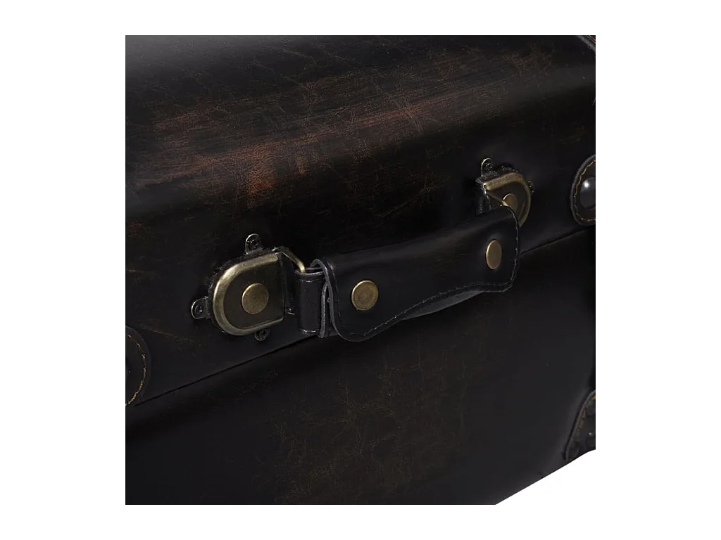 Banc long de rangement marron