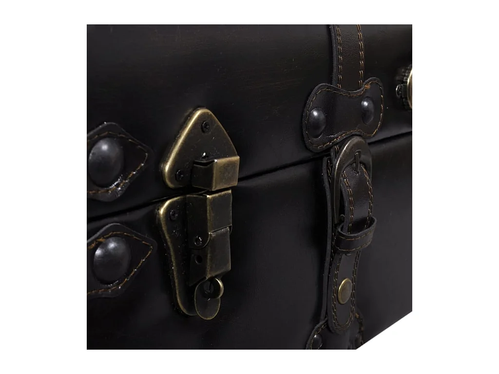 Banc long de rangement marron