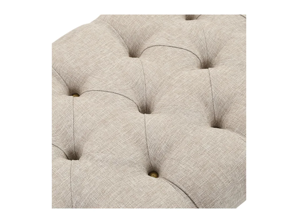 Banc de rangement Bois massif et tissu 103 x 51 x 44 cm