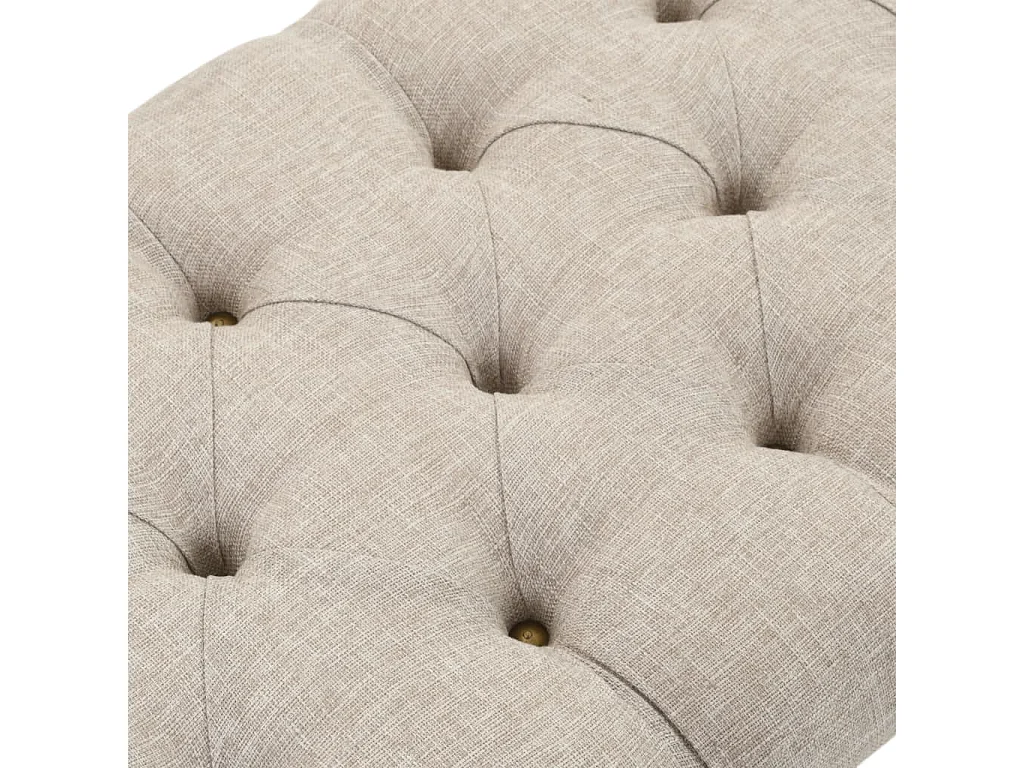 Panca contenitore in legno massello e tessuto 103 x 51 x 44 cm