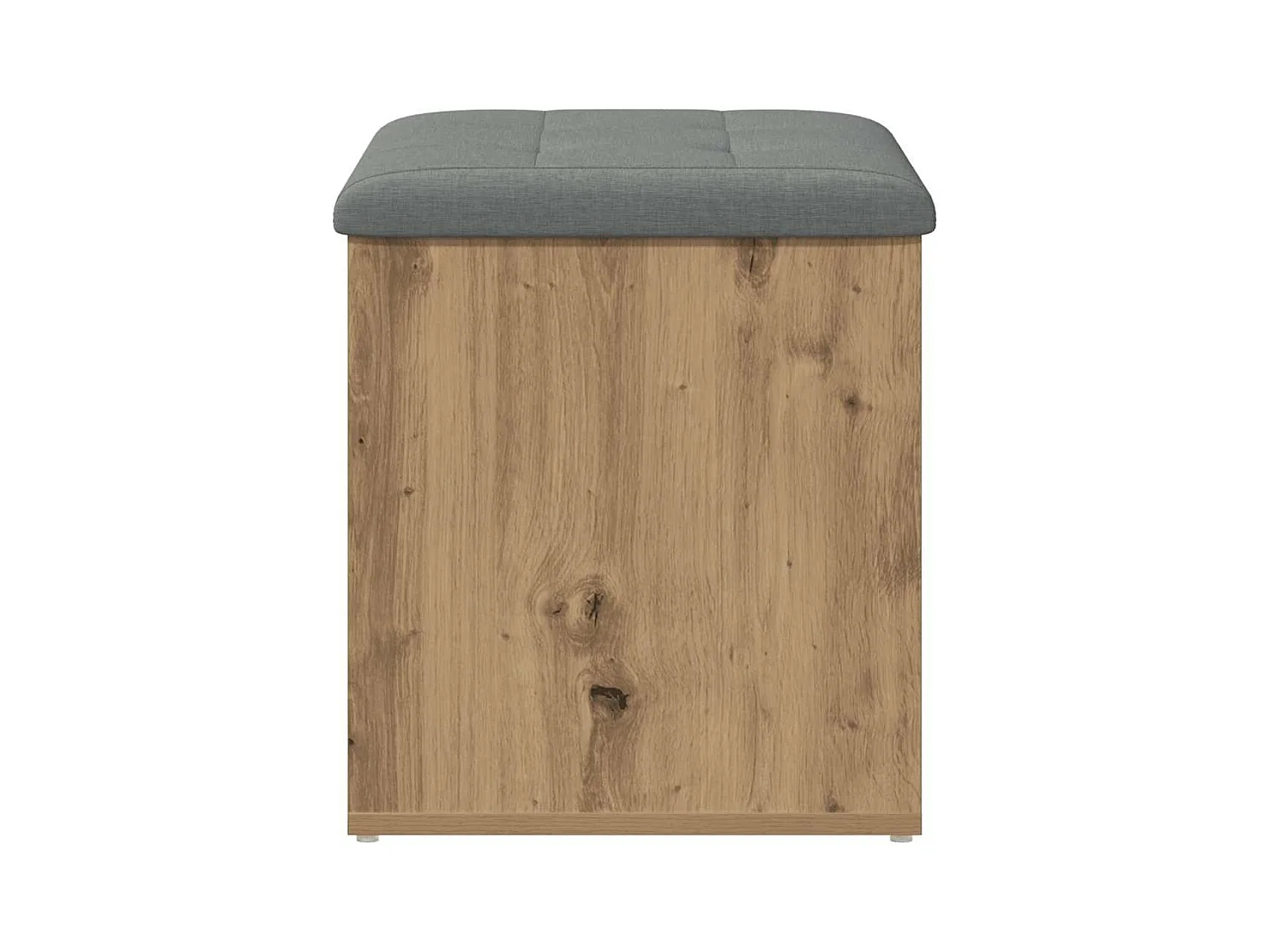 Banc de rangement chêne artisanal 62x42x45 cm bois d'ingénierie