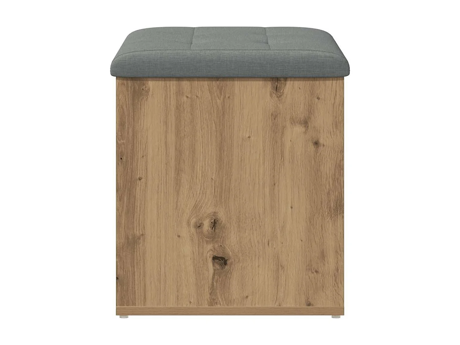 Banc de rangement chêne artisanal 62x42x45 cm bois d'ingénierie