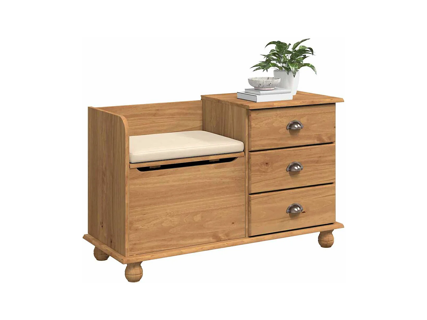 Banc de rangement pour l'entrée Marron 100 x 39 x 62 cm