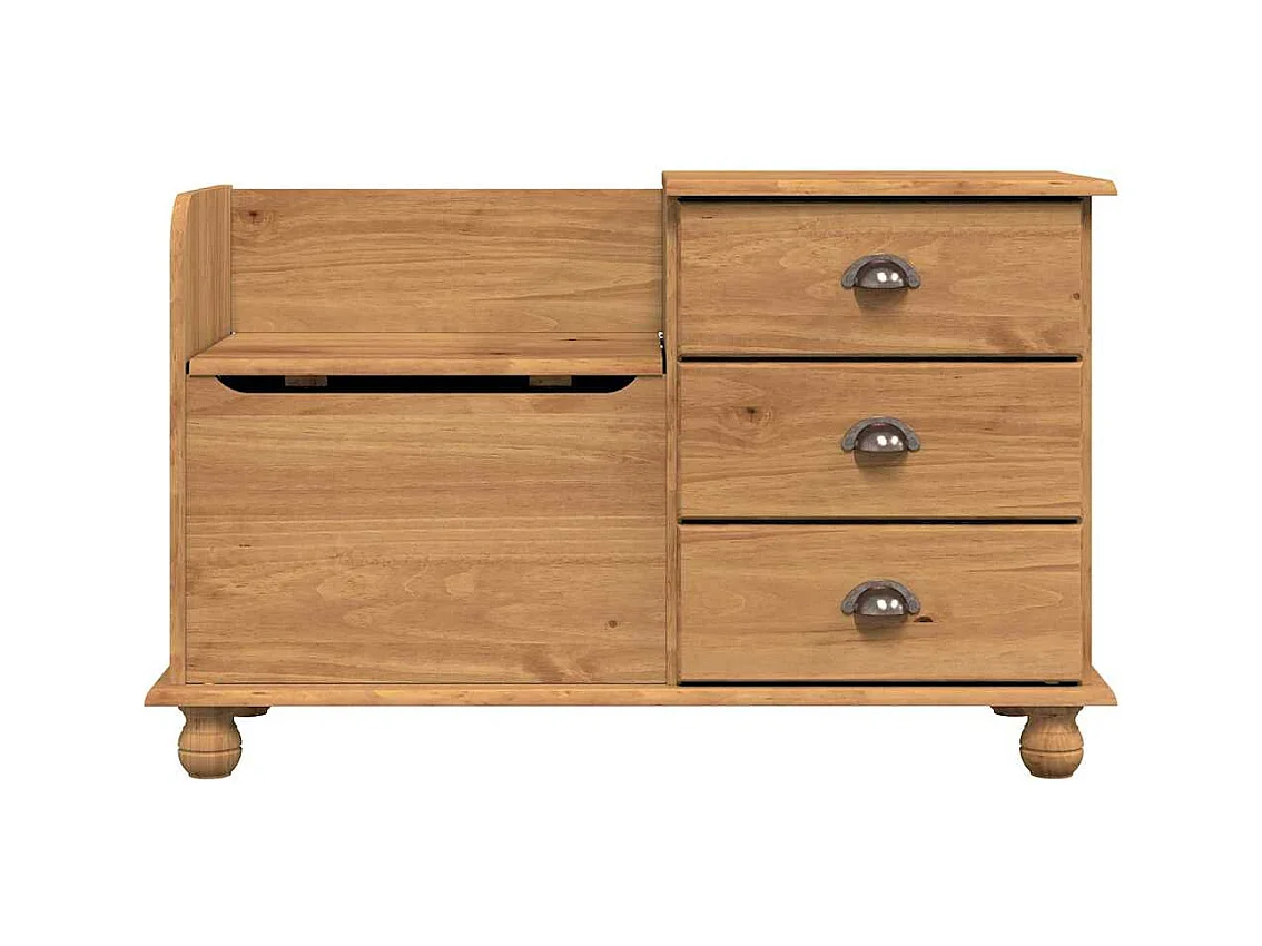 Banc de rangement pour l'entrée Marron 100 x 39 x 62 cm