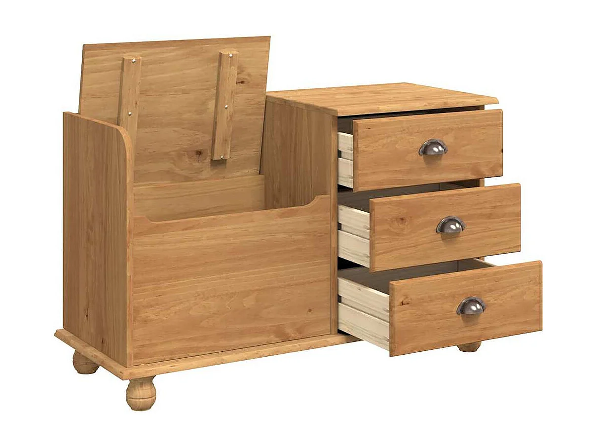 Panca portaoggetti per ingresso marrone 100 x 39 x 62 cm