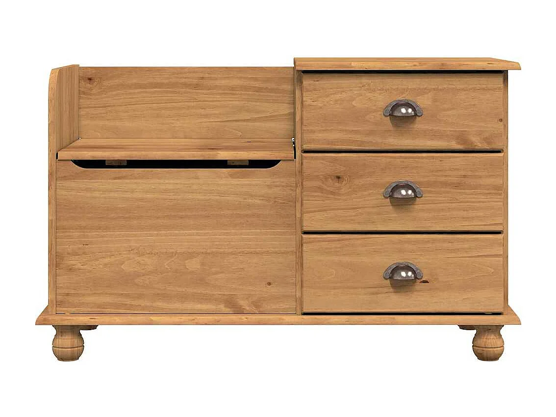 Panca portaoggetti per ingresso marrone 100 x 39 x 62 cm