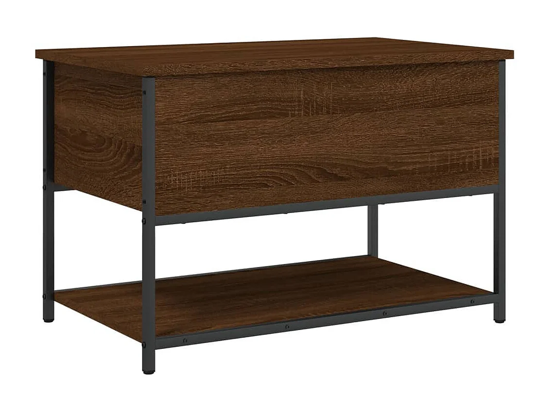 Braune Eichen-Truhenbank 70x42,5x47 cm Holzwerkstoff