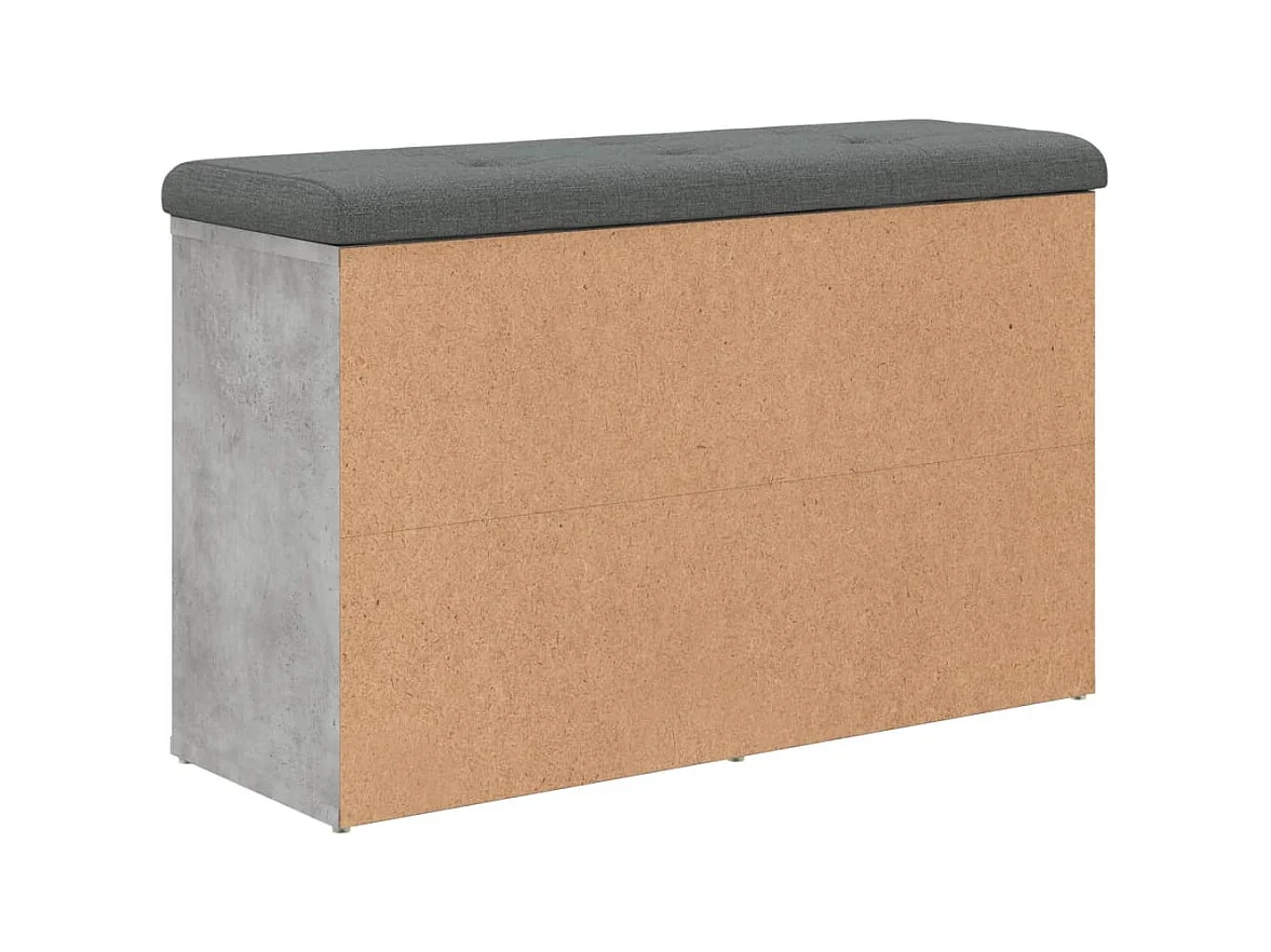 Betongraue Schuhbank 82x32x50 cm Holzwerkstoff