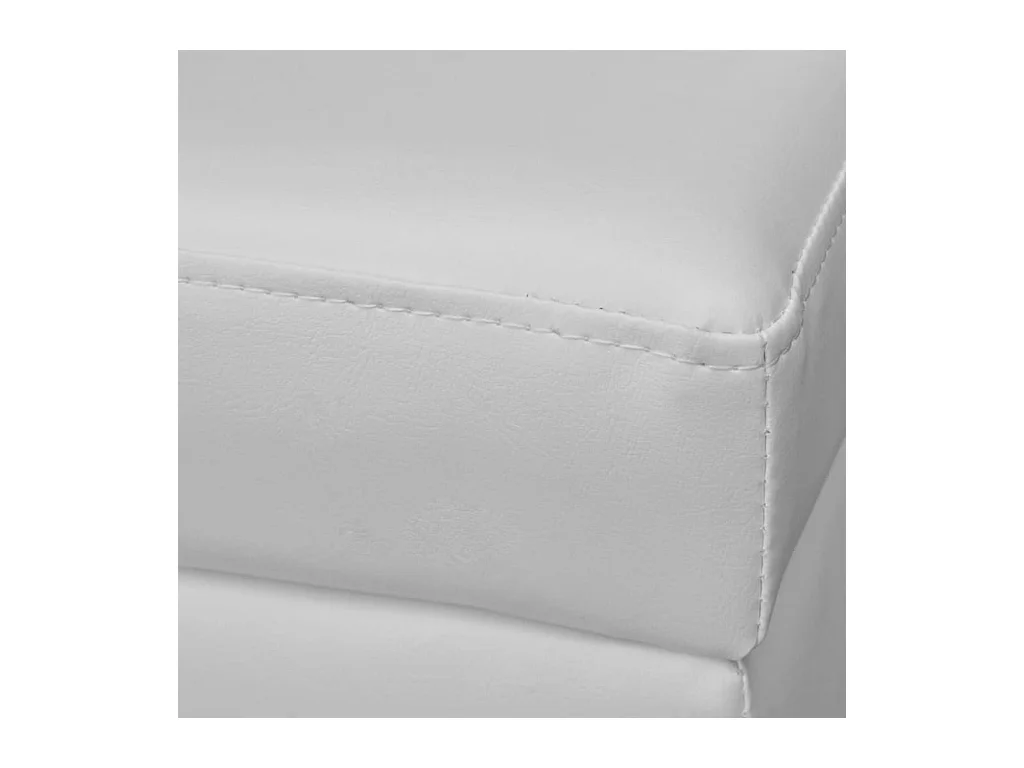 Lange witte houten opbergbank