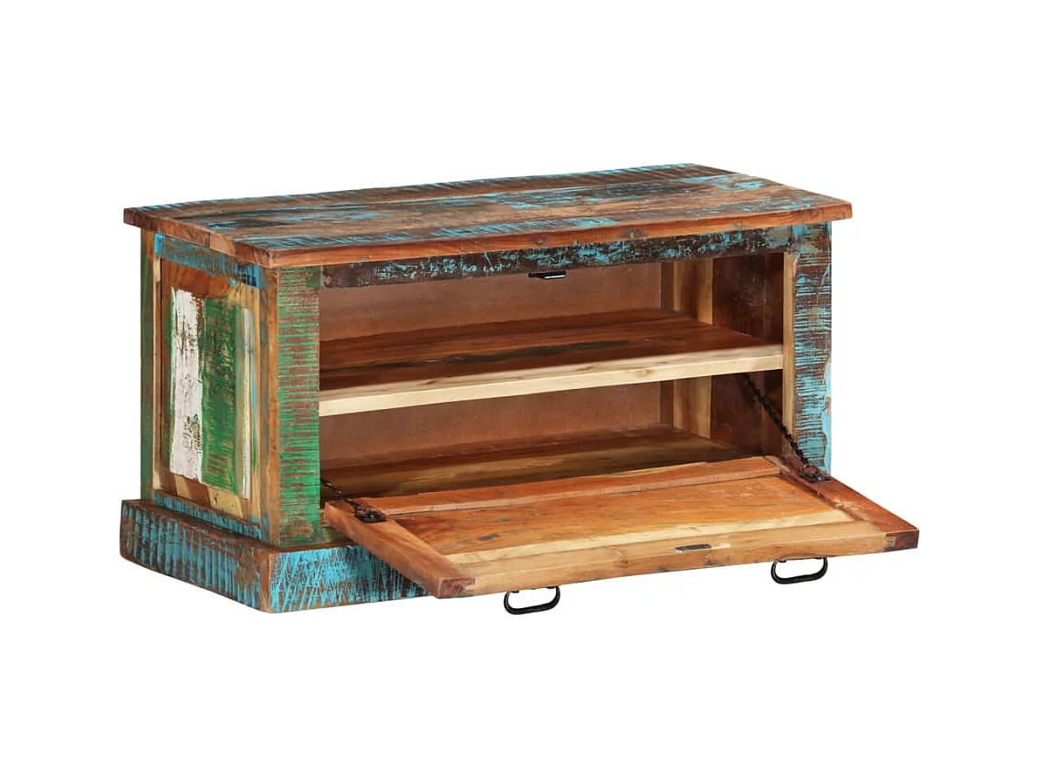 Banc de rangement de chaussures Bois de récupération