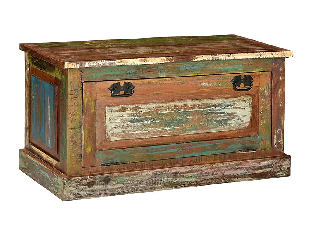 Schoenenopbergbankje van gerecycled hout