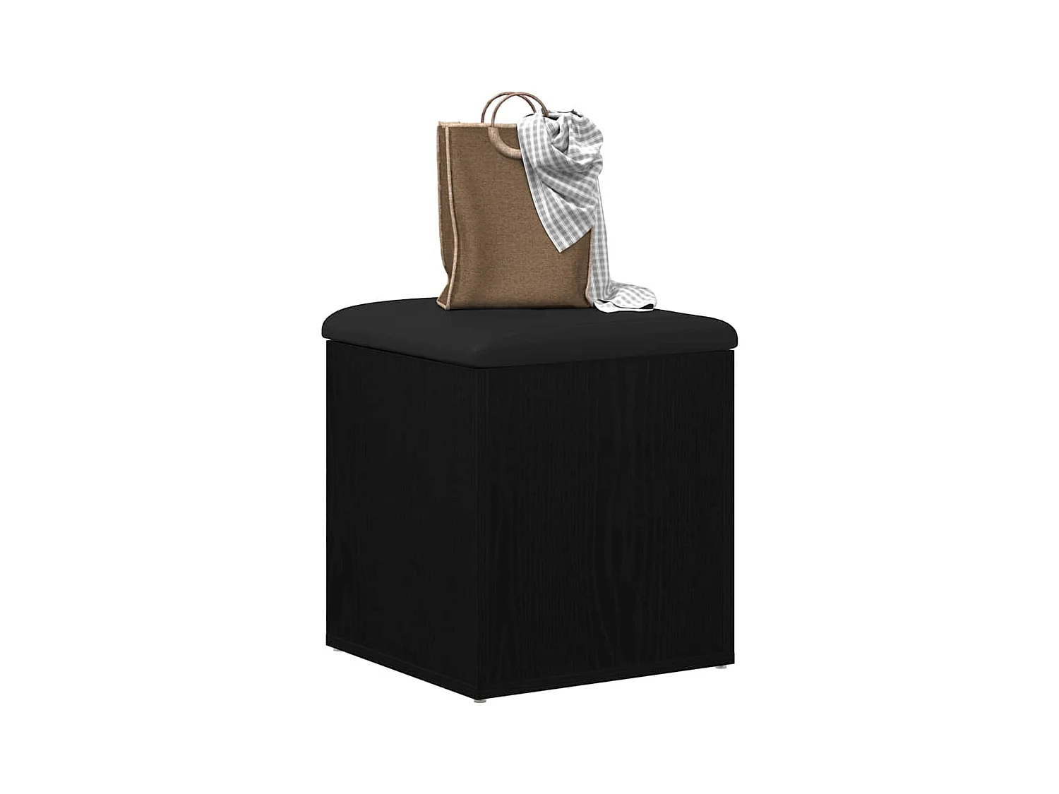 Banc de Rangement Chêne noir 42 x 42 x 45 cm Bois d'ingénierie