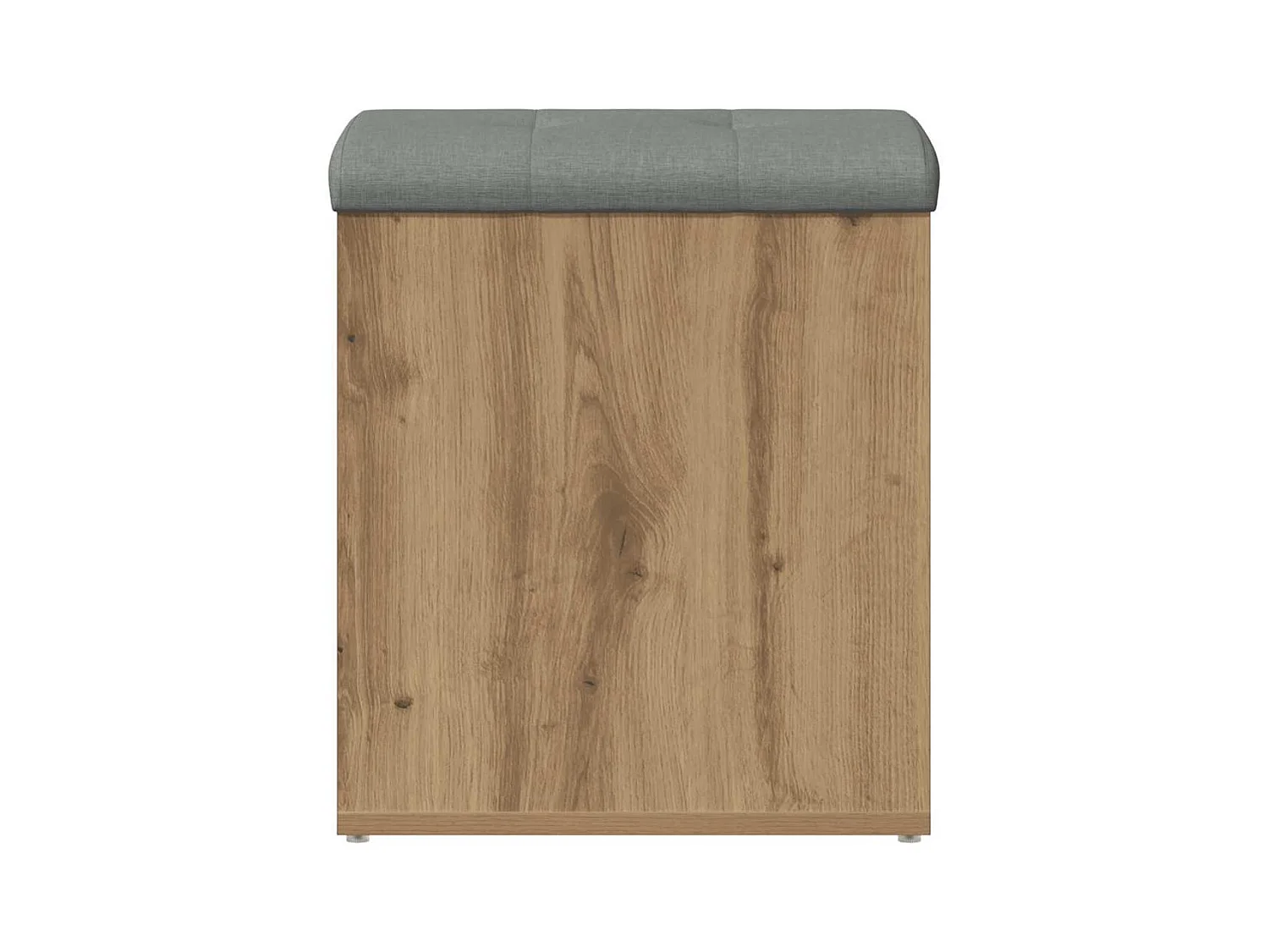 Banc de rangement chêne artisanal 42x42x45 cm bois d'ingénierie