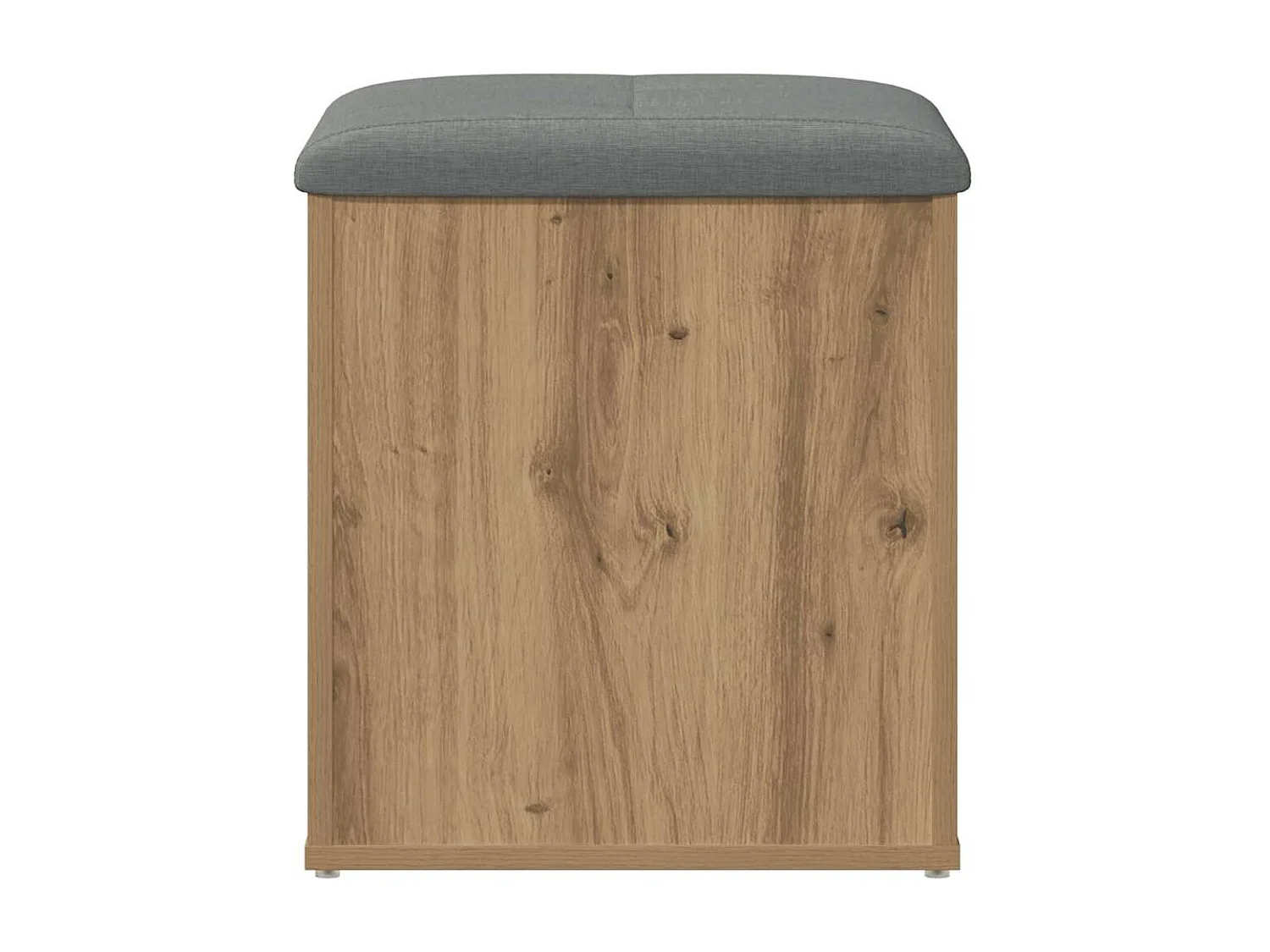 Banc de rangement chêne artisanal 42x42x45 cm bois d'ingénierie