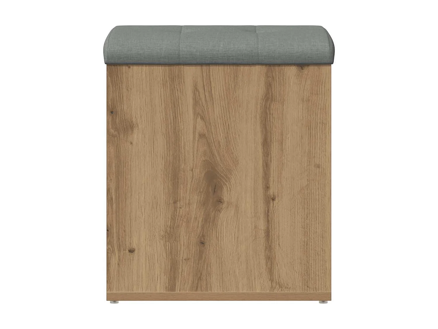 Banc de rangement chêne artisanal 42x42x45 cm bois d'ingénierie