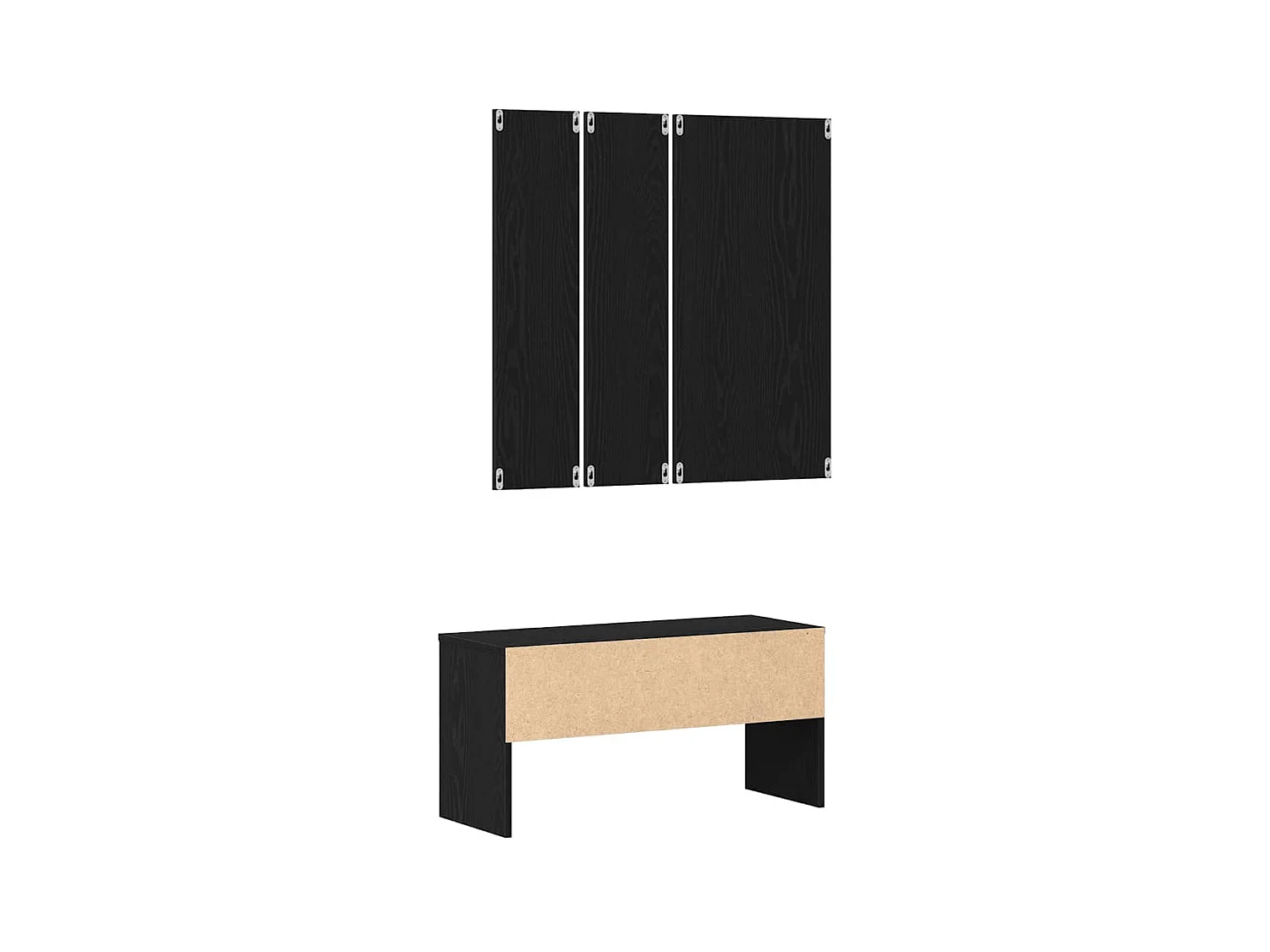 Set de meubles de couloir 4 pcs Chêne noir 80 x 30,5 x 40 cm