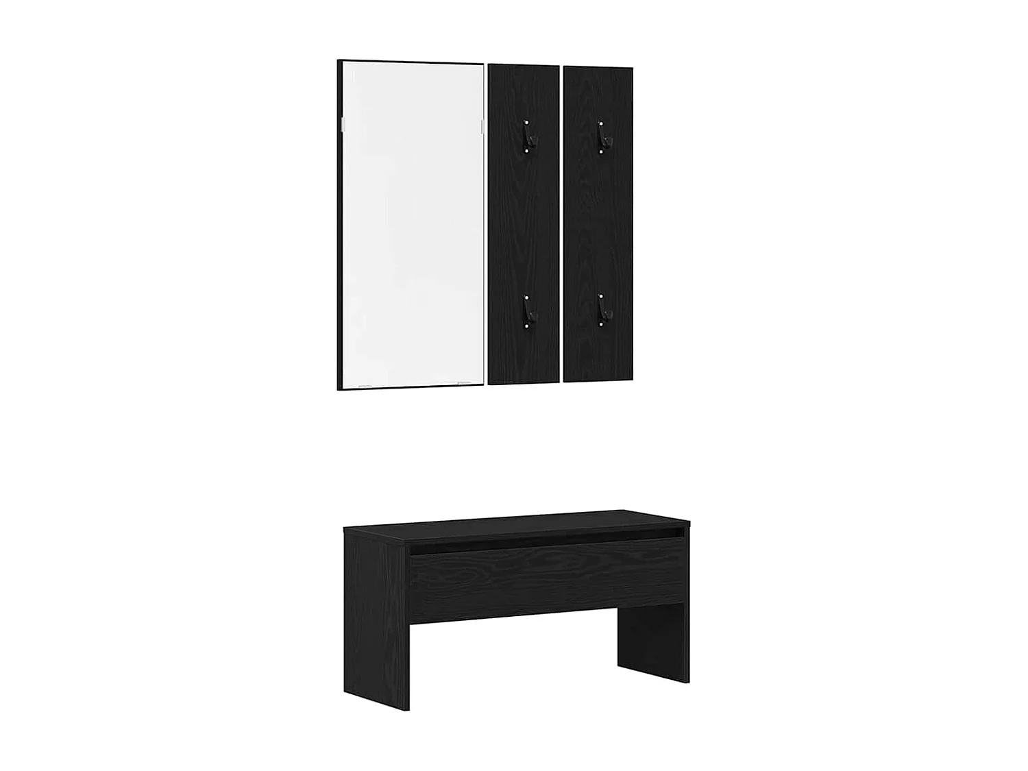 Set de meubles de couloir 4 pcs Chêne noir 80 x 30,5 x 40 cm