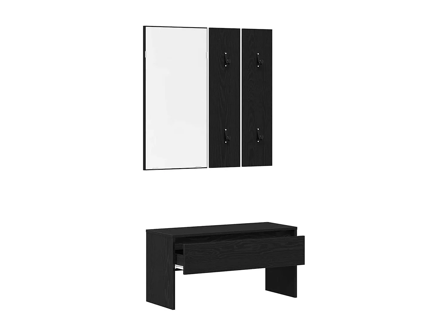 Set de meubles de couloir 4 pcs Chêne noir 80 x 30,5 x 40 cm